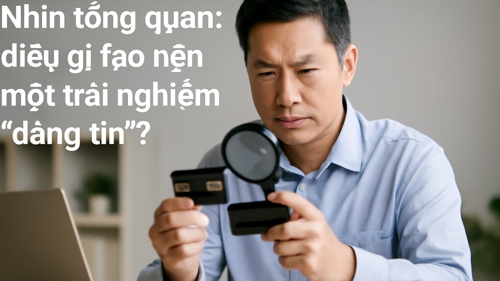 Nhìn tổng quan: điều gì tạo nên một trải nghiệm “đáng tin”? Minh họa: Nhìn tổng quan: điều gì tạo nên một trải nghiệm “đáng tin”?